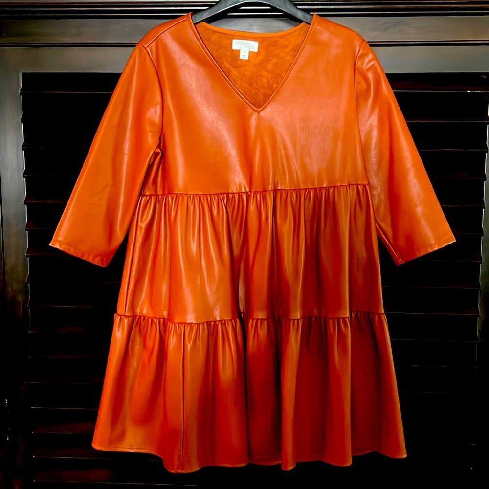 Faux leather boho dress , never worn.